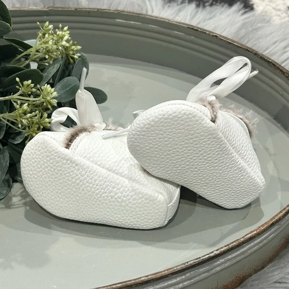 Toddler Girls Anti Slip Soft Sole Winter Warm Crib Shoes 0-6 Month